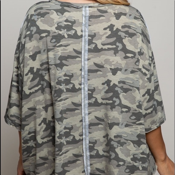 1 LEFT XL! POL CAMO ON CAMO RELAXED PLUS SIZE TOP - Picture 6 of 7